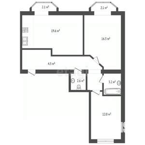 2-к квартира, вторичка, 71м2, 5/11 этаж