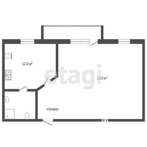 Студия квартира, вторичка, 46м2, 1/3 этаж
