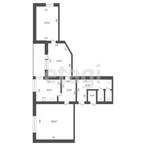3-к квартира, вторичка, 70м2, 4/5 этаж