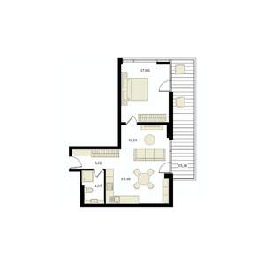 2-к квартира, вторичка, 60м2, 6/12 этаж
