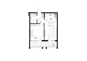 1-к квартира, вторичка, 48м2, 8/8 этаж