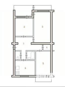 3-к квартира, вторичка, 63м2, 4/5 этаж