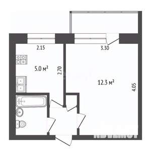 1-к квартира, вторичка, 22м2, 5/5 этаж