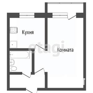 1-к квартира, вторичка, 35м2, 1/5 этаж