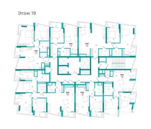 2-к квартира, вторичка, 64м2, 19/24 этаж