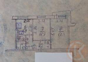 2-к квартира, вторичка, 47м2, 7/9 этаж