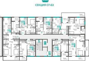 1-к квартира, вторичка, 34м2, 6/9 этаж