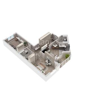 2-к квартира, вторичка, 66м2, 8/11 этаж