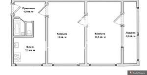 2-к квартира, вторичка, 45м2, 5/5 этаж