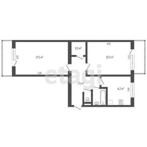 2-к квартира, вторичка, 39м2, 3/5 этаж