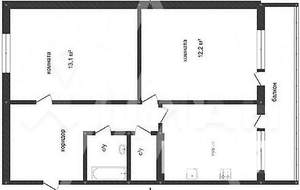 2-к квартира, вторичка, 49м2, 2/9 этаж