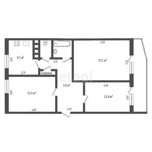 3-к квартира, вторичка, 65м2, 2/5 этаж