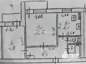 2-к квартира, вторичка, 48м2, 1/9 этаж