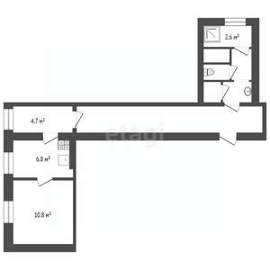 1-к квартира, вторичка, 23м2, 4/5 этаж