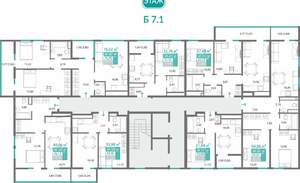 2-к квартира, вторичка, 70м2, 6/9 этаж
