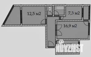 3-к квартира, вторичка, 64м2, 9/9 этаж