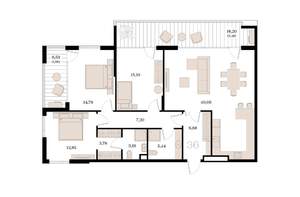 3-к квартира, вторичка, 117м2, 7/8 этаж