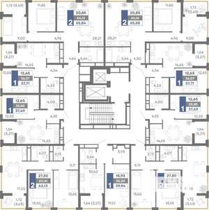 1-к квартира, вторичка, 40м2, 9/16 этаж