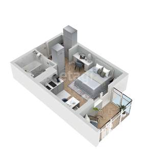 Студия квартира, вторичка, 28м2, 4/17 этаж