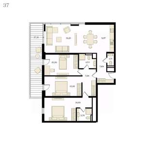 4-к квартира, вторичка, 125м2, 8/12 этаж