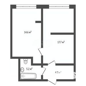 1-к квартира, вторичка, 42м2, 8/11 этаж