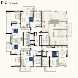 2-к квартира, вторичка, 53м2, 9/12 этаж