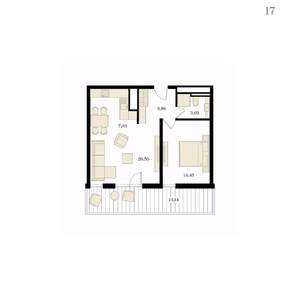 2-к квартира, вторичка, 59м2, 4/12 этаж