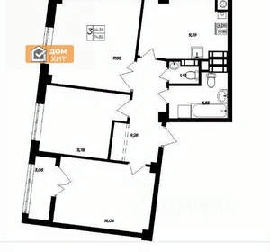 3-к квартира, вторичка, 75м2, 6/9 этаж